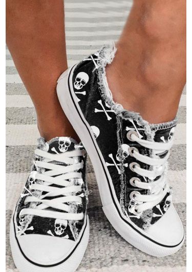 Skull Pattern Canvas Shoes