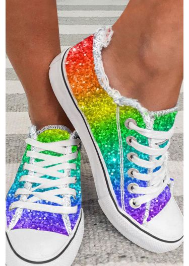Rainbow Pride Month Flats Canvas Shoes