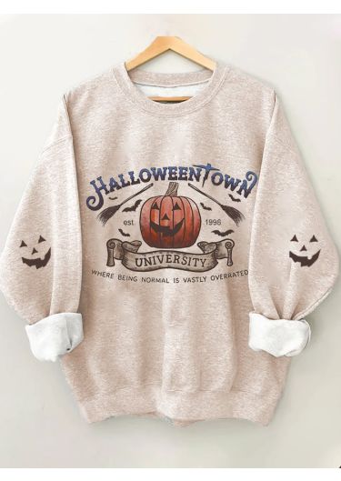 Halloween Casual Printed Sweatshirt