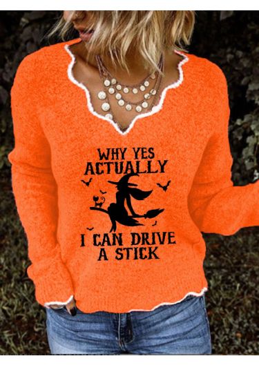 Women's Halloween Why Yes Actually I Can drive A Stick Print Top