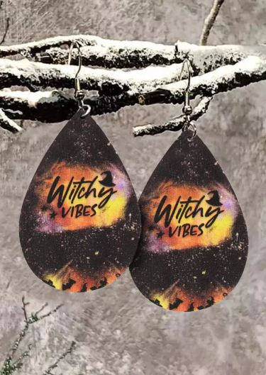 Halloween Witchy Vibes Hat Earrings