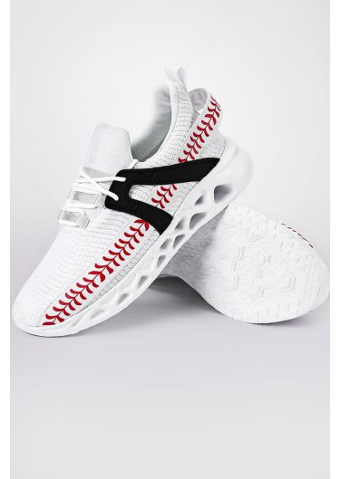 Baseball Graphic Non Slip Walking Tennis Blade Type Fashion Sneakers