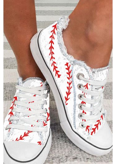 Baseball Graphic Daily Canvas Shoes